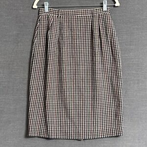 Vintage Talbots Skirt 10‎ Wool Plaid Midi Pencil Academia Classic Preppy Retro
